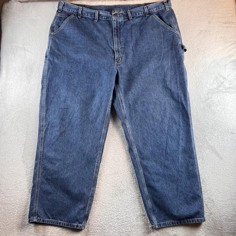 Carhartt B13-DPS Loose Fit Carpenter Jeans Mens 48x30 Dark Wash Blue Denim